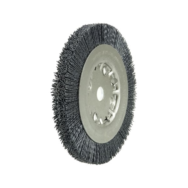 Weiler Burr-Rx 6" Narrow Face Wheel, .035/80CG Crimped Fill, 5/8"-1/2" 31136 - main